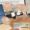 thumbnail image 4 of FOH 1875w Aluminio Abrazadera ajustable para regleta de alimentación, Toma de corriente con interruptor, Soporte de Escritorio Todo en uno con 3 salidas de CA, USB-A y USB-C con Cable 6FT, 4 of 7