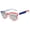 Flag / Clear, variant on Retro Sunglasses - American Faded Flag Frame / Blue Mirror Lens