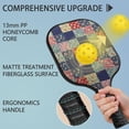 thumbnail image 2 of Pickleball Paddles Set,Pioneer Flower Floral Print Pattern Fiberglass Surface Pickleball Racket Set with 2 Indoor Outdoor Pickleball Balls and Pickleball Bag,Pickle-ball Equipment, 2 of 6