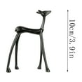 thumbnail image 3 of Qonioi European-style Imitation Metal Deer, Antique Finish Entryway Porch Garden Statue, Weather Resistant Outdoor Sculpture Decor, 3 of 6