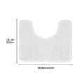 thumbnail image 2 of Fmbmuo Bathroom Rugs High Pile Non-Slip Backing U-Shaped Minimalist Bathroom Rugs Polyester 19.6x19.6in White, 2 of 5