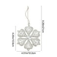 thumbnail image 2 of Christmas Snowflake Ornaments Decorations for Christmas Tree, Metal Hanging Rhinestones Ornament Decor, Glitter Crafts Snowflake Decorations Indoor Xmas Gifts for Holidays Winter Annual Keepsake, 2 of 8