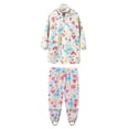 thumbnail image 1 of MIASHUI Kids Rain Suit Waterproof Jacket with Pants 2 Pieces Packable Raincoat with Hooded,Light Blue,9-10 Years, 1 of 4