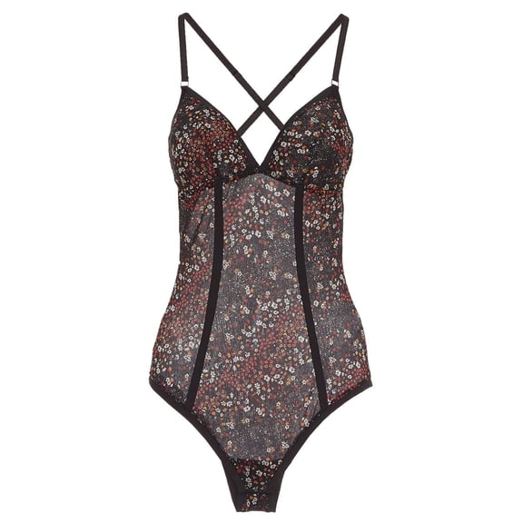 Cosabella Women's' Verona Printed Sheer Bodysuit Medium