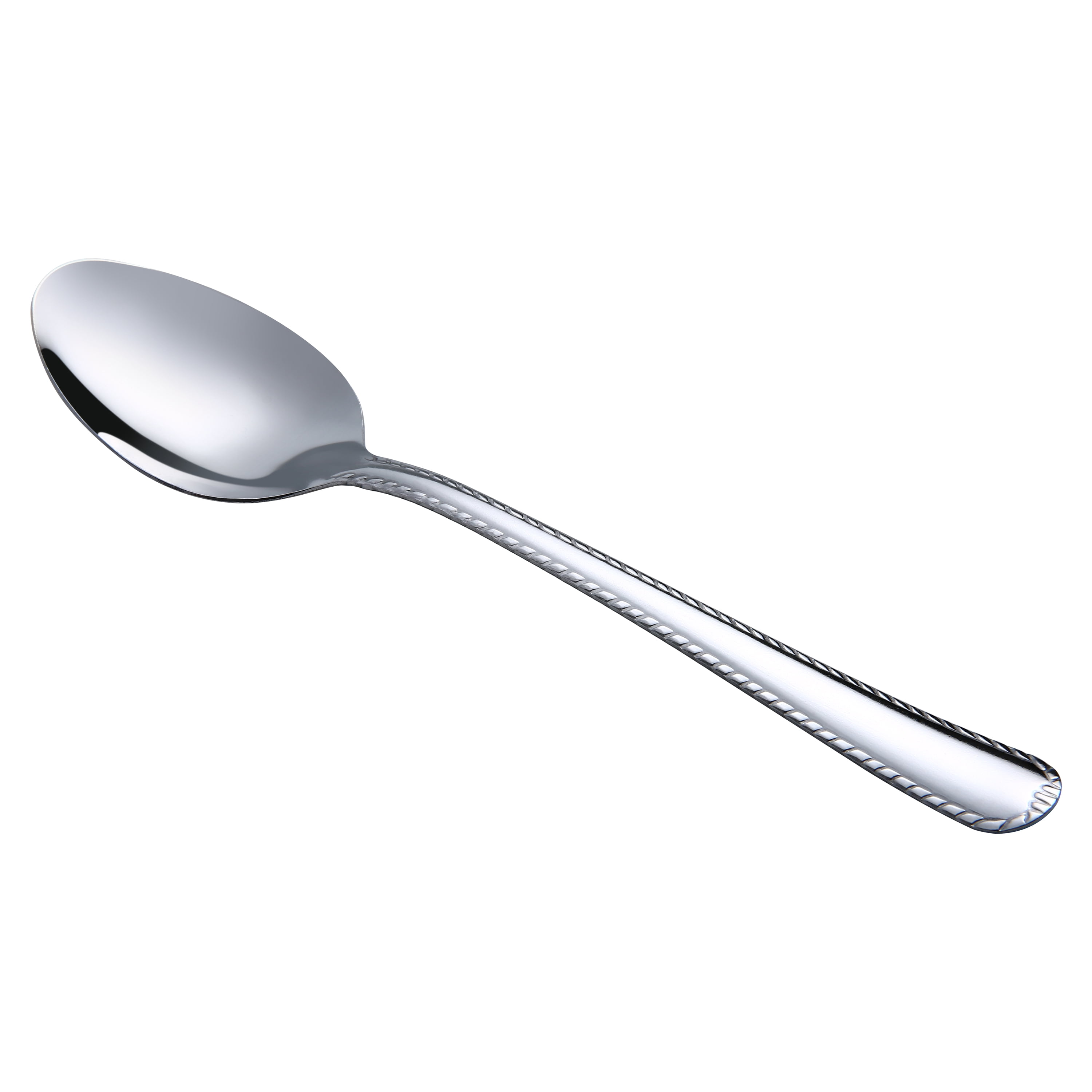 (2 pack) Mainstays Lace Stainless Steel Silver Adult Dinner Spoon, 4- Piece Set