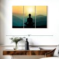 thumbnail image 3 of Elephant Stock Yoga Silhouette Wall Art - Horizontal Multi Panel Canvas - Living Room Wall Decor - Wellness Multi Panel - Teal And Yellow Decor - 38" x 24", 3 of 8
