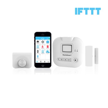 Skylink SK-150 Basic Starter Kit Connected Wireless Alarm Security and Home Automation System  iOS IPhone Android Smartphone  Echo Alexa and IFTTT Compatible with No Monthly Fees