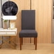 thumbnail image 1 of mfyjkho Funda de silla elástica cepillada de color liso, ajuste universal para sillas de comedor de 40-50 cm x 40-60 cm, funda de poliéster y elastano, elástica en 4 direcciones, juego de 1, 1 of 4