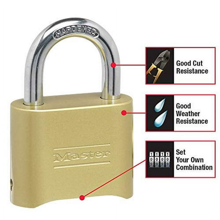 Master Lock Combination Lock, Indoor and Outdoor Padlock