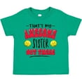 thumbnail image 3 of Inktastic That's My Awesome Sister out There with Softballs Boys or Girls Toddler T-Shirt, 3 of 5