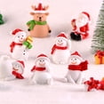 thumbnail image 2 of Miniatura de resina para decoración navideña, micropaisaje, Papá Noel, muñeco de nieve, adorno para árbol, figura en miniatura para jardín, decoración del hogar, 2 of 5