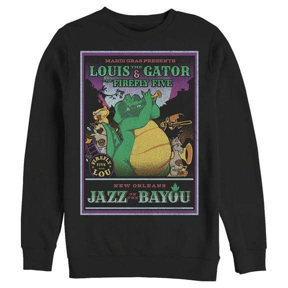 Men's The Princess and the Frog Louis Jazz on the Bayou Poster Sweatshirt