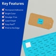 thumbnail image 3 of Avery Printable Square Labels, Bright Blue, 1.5" x 1.5", 800ct, 3 of 11
