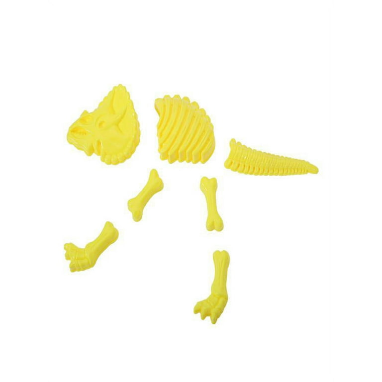  Zugar Land Dinosaur Fossil Sand Mold Beach Set (3 Dinosaurs  Yellow, Green and Blue) Plastic. 22 Pcs. Young Paelontologist Kit. in Mesh  Bag. : Toys & Games