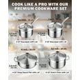 thumbnail image 2 of Cooks Standard Professional Cookware Set, Stainless Steel Pots Kitchen Set Includes Saucepans, Sauté Pan, Dutch Oven with Lids - Induction Compatible, 8-Piece, 2 of 9