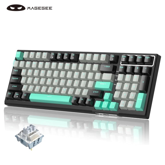 SICONWS SKY98 Mechanical Gaming Keyboard, 96% Gasket Hot Swappable Wired Custom Keyboard, 5-Layer Sound Dampening, RGB Backlit, NKRO, 99 Keys, Blue