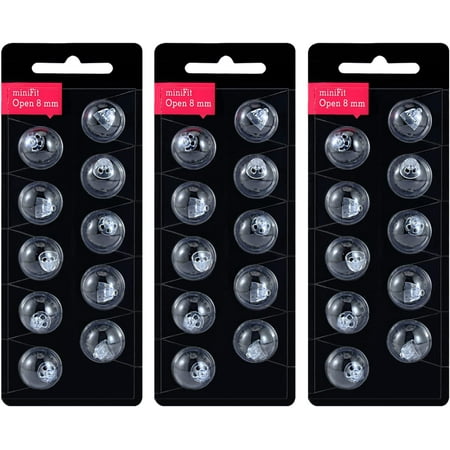 Hearing Aid Domes for Oticon Replacements,Oticon Minifit Open Vent Bass Domes (8 mm/3 Pack）,Universal Domes for Oticon Hearing Aid Supplies