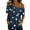 Dark Blue, variant on Womens Off The Shoulder Tops Floral Print Short Sleeve Shirts Asymmetrical One Shoulder Strap Casual Loose Fit Summer Blouse Dark Purple L