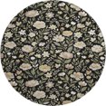 thumbnail image 2 of Addison Rugs Mayfield Premium Machine Washable Transitional Floral Black Round Rug, 8' x 8', 2 of 8