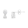 thumbnail image 2 of 14K White Gold 1/2 Carat TDW Double Diamond Dangle Stud Earrings (H-I, I1-I2), 2 of 7