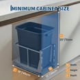 thumbnail image 4 of GIMMYFIVE Double 40 Qt Pull Out Kitchen Trash Can, Soft Close Recycling Bin Under Cabinet with Adjustable Slider, 4 of 7