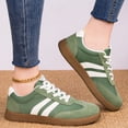 thumbnail image 2 of Sewkxo Women's Fashion Sneakers Comfortable Walking Shoes Casual Lace-Up Non Slip Sneakers,Green 40, 2 of 4