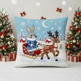 thumbnail image 4 of Lilixerw Christmas Pillow Covers,18 x 18 Inch Soft Cotton Decorative Pillow Case with Hidden Zipper with Xmas Tree Reindeer Santa women Pattern for Sofa Couch Bedroom,Holiday Home Decor, 4 of 6