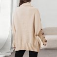 thumbnail image 6 of YueHuiYing Womens Turtleneck Oversized Sweater Chunky Pullover Sweater Casual Fall Loose Knit Jumper Top, 6 of 6