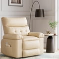thumbnail image 3 of Garvee Oversized Electric Recliner Chair, 27" Width, 360° Rocker Swivel Recliner, Beige, 3 of 10