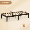 thumbnail image 2 of Infans Twin Size Wooden Platform Bed Frame 14" with Rubber Wood Legs Under-bed Storage, 2 of 7