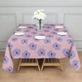 thumbnail image 3 of Pioneer Flower Floral Print Pattern Square Tablecloth,Waterproof Square Table Cover,Wipeable Spillproof Washable Table Cover for Home Kitchen Party Decor 42"X42"(107x107cm), 3 of 6