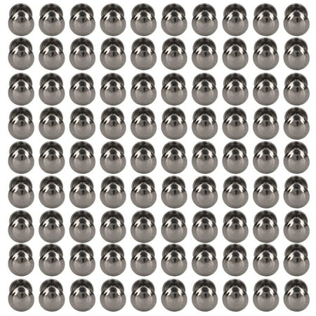 

price crash 90 Sets Book Binding Screw Uniform Coating Curved Surfaces Electroplating Treatment Metal Nail Rivet Studs for DIY Leather Silver Black