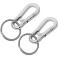 thumbnail image 1 of Metal Carabiner Shape Key Ring, Stainless Steel Made Torque Principle Design for Heavy-Duty Usage, 1 of 7