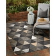 thumbnail image 5 of Plaza Triangles Reversible Indoor/ Outdoor Area Rug - Charcoal, 7'10"x9'10", 5 of 8