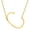 Gold Letter C, variant on Sideways Initial Necklaces for Women Silver Plated A-Z Pendant Stainless Steel Dainty Big Alphabet simple Letter Jewelry Silver Letter Q