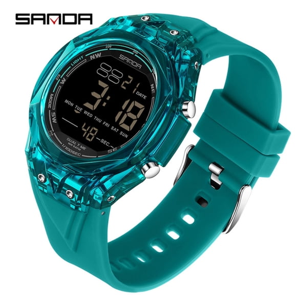 Explojoy Multifunction Transparent LED Sport Watch – Countdown, Stopwatch, Alarm