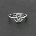thumbnail image 6 of Infinity Heart Promise Ring for Women Silver Cubic Zirconia Ginger Lyne Collection, 6 of 6