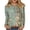 Green, variant on BangWanChi Long Sleeve Shirts for Women Women's Retro Fashion Classic Print Long Sleeved Round Neck Tops/shirt