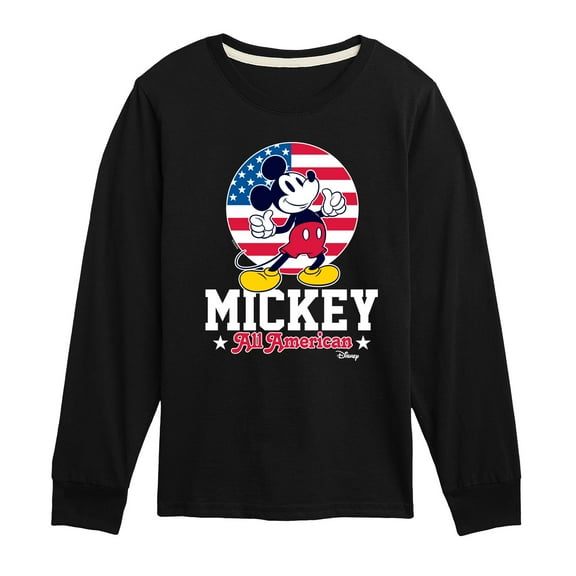 Disney - All American Mickey - Toddler & Youth Long Sleeve Graphic T-Shirt