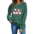 thumbnail image 6 of VKOYWKM Womens Valentines Day Sweatshirt Cute Heart Print Pullover Oversized Long Sleeve Crew Neck Valentine Holiday Sweatshirts, 6 of 7