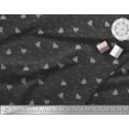 thumbnail image 3 of Soimoi Black Cotton Duck Fabric Heart & Love Text Print Fabric by the Yard 42 Inch Wide, 3 of 3