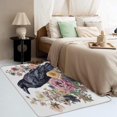 thumbnail image 3 of Crow Rug, Birds Area Rug 4x5, Flowers Rugs for Bedroom, Rugs Low Pile Washable Stain Resistant Easy Clean for Dining Room, Living Room Soft Carpet Decor Km&-304, 3 of 7