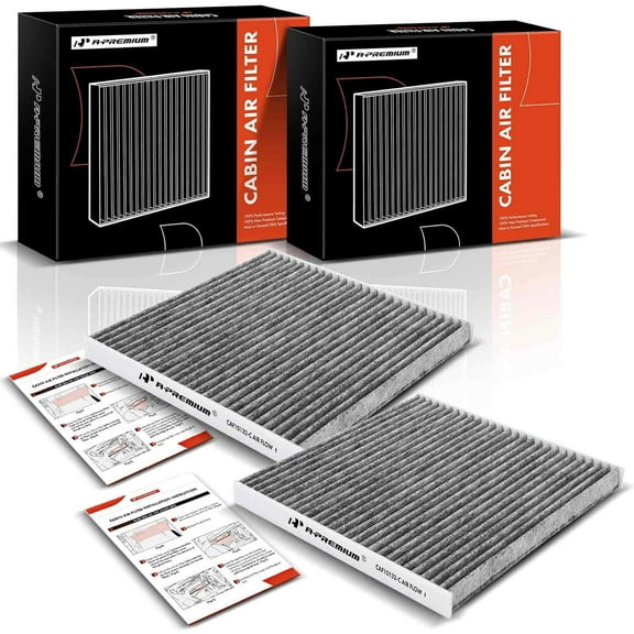 A-Premium 2-PC Cabin Air Filter with Activated Carbon Compatible with Toyota Camry, Avalon, Solara, Sienna & Lexus ES330, RX350, GX470, RX400H