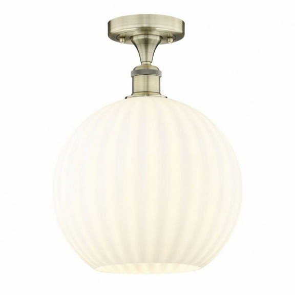 Innovations Lighting - White Venetian - 1 Light Semi-Flush Mount In Modern