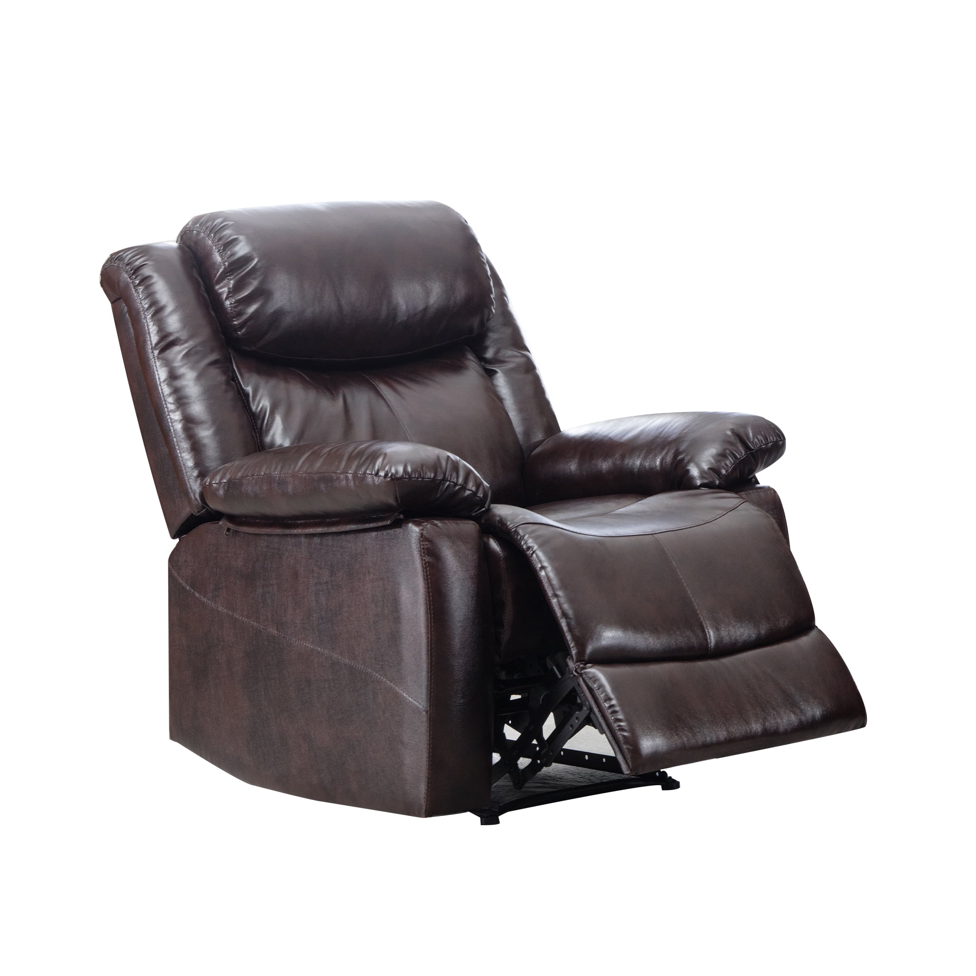 Kepooman Brown PU Leather Heated Massage Recliner Chair with 8 Vibration Points for Living Room Kepooman Brown PU Leather Heated Massage Recliner Chair with 8 Vibration Points for Living Room