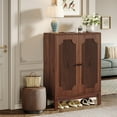 thumbnail image 5 of Tribesigns 6-Tier Shoe Cabinet with Doors, Wooden Shoe Storage Organizer with Adjustable Shelves for Entryway, Bedroom, Closet, Living Room (Holds 20 Pairs, Fits US Sizes 4-14), 5 of 11
