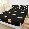thumbnail image 3 of Feelyou Kawaii Kitten Cat Twin Sheet Sets, Cartoon Animal Bedding, 3-Piece, 3 of 7