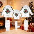 thumbnail image 4 of qolati Christmas Family Matching Pajamas Silk Satin Long Sleeve Button Down Sleepwear Sleep Pants Holiday Pjs Loungewear Set Xmas Printed Festival Party Family Christmas Pajamas Matching Sets, 4 of 9