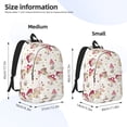 thumbnail image 3 of Naloa Floral Mushroom Canvas Backpack for Men Women Rucksack Casual Travel Daypack College Tote Satchel Bookbag for Teens-Small, 3 of 7