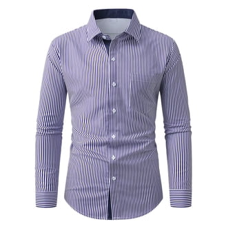 george brand dress shirts George Men's Classic Dress Shirt with Long Sleeves, Sizes S-3xl, Size: Large, Blue